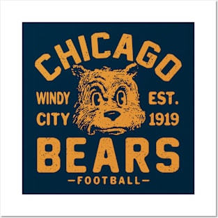 Vintage Chicago Bears 1 by Buck Tee Posters and Art